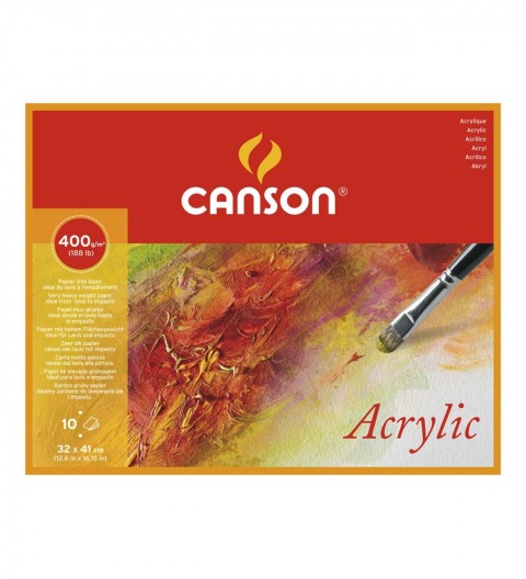 Canson Acyrlic 24x32cm 400gr Akrilik & Yağlı Çizim Defteri /