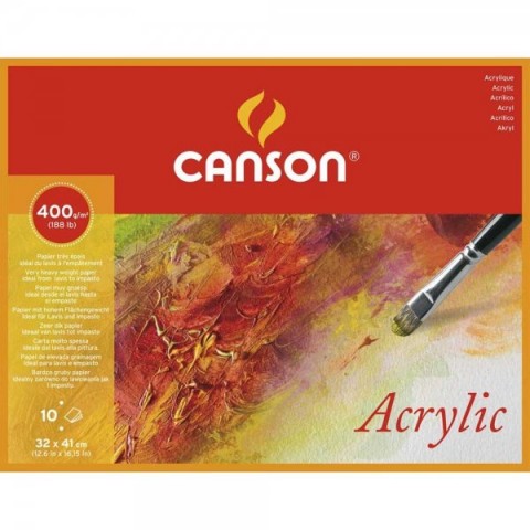 Canson Acyrlic 24x32cm 400gr Akrilik & Yağlı Çizim Defteri /