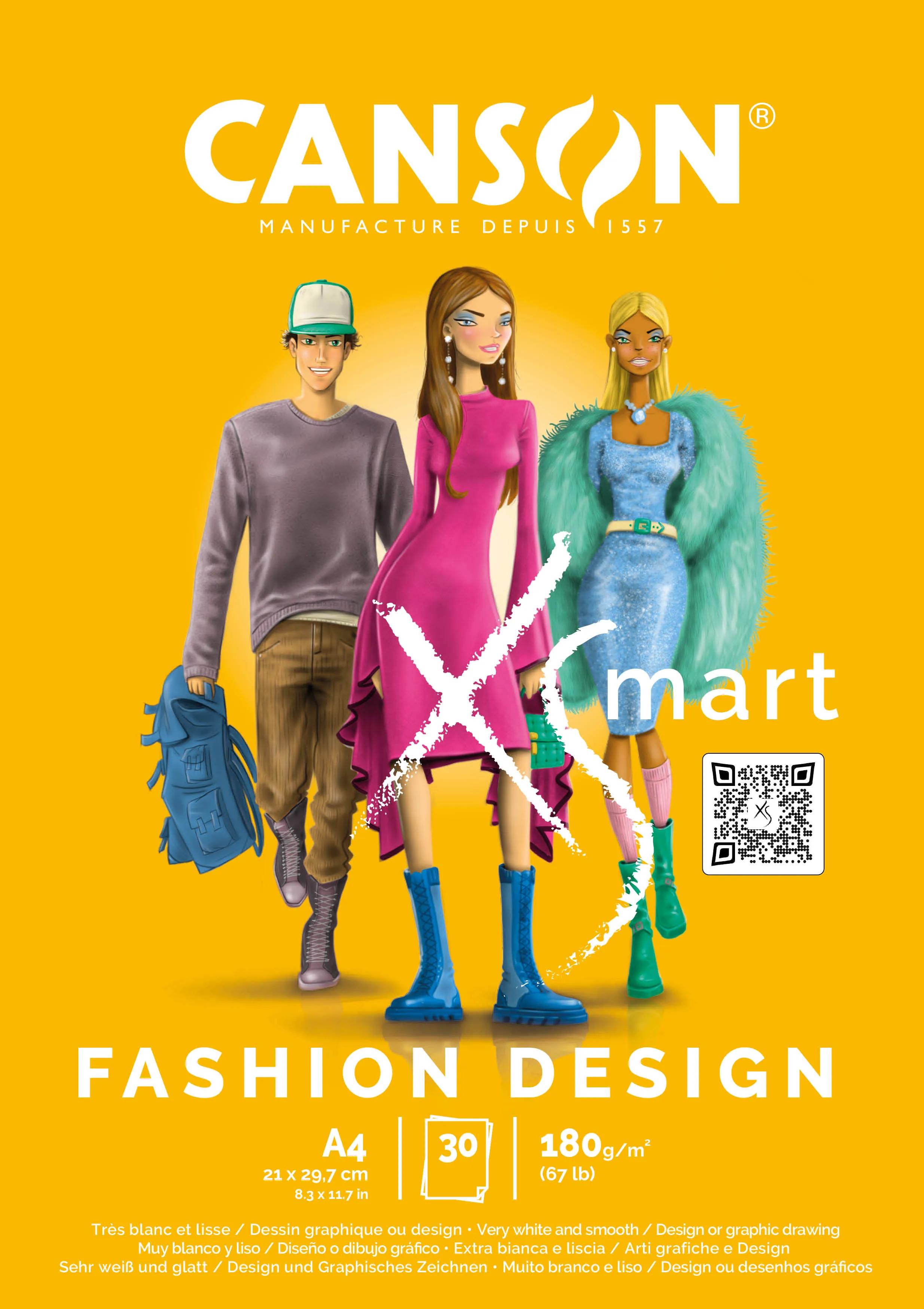 Canson XSmart Fasion Desing A4 30yp 180gr Çizim Defteri / C300001564
