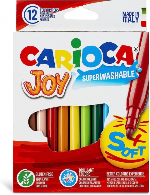 Carioca 12'li Joy Süper Yıkanabilir Keçeli Boya Kalemi / 40614 Carioca 12'li Joy Süper Yıkanabilir Keçeli Boya Kalemi / 40614