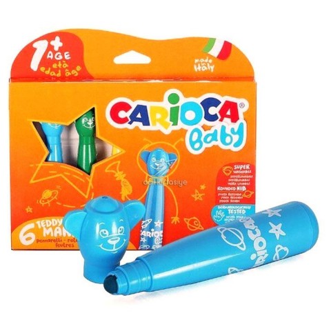 Carioca Baby 6'lı Jumbo Yıkanabilir Keçeli Boya Kalemi / 42815