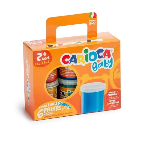 Carioca Baby 6x80ml Yıkanabilir Parmak Boyası