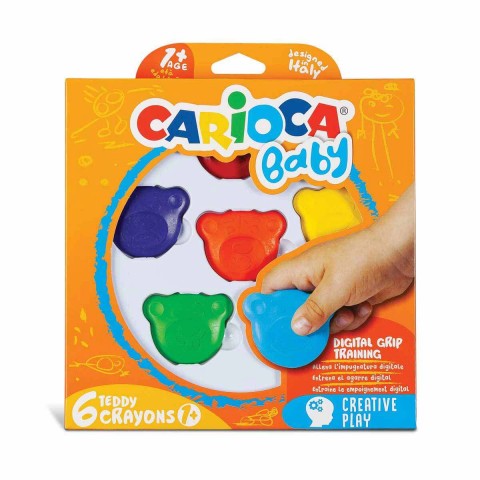 Carioca Teddy 6'lı Bebek Boya Kalemi / 42956
