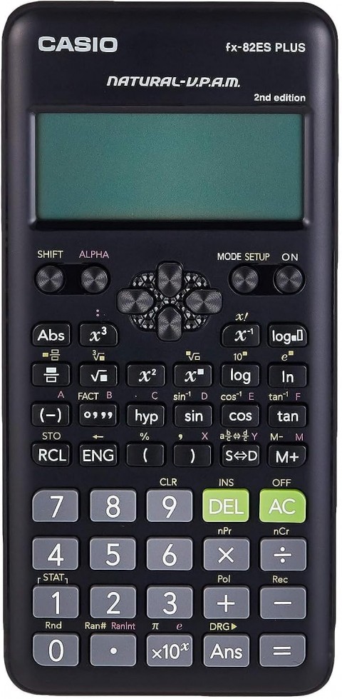 Casio Bilimsel Hesap Makinesi Siyah / FX‑82ES Plus (10+2 Haneli, Siyah)