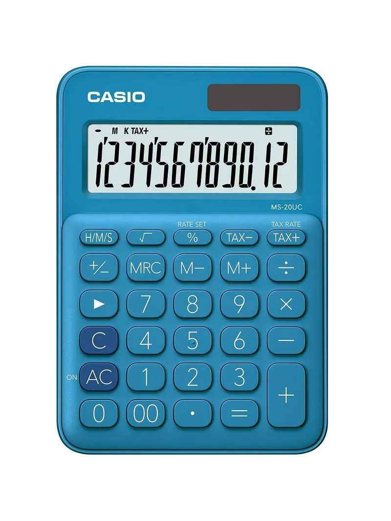 Casio My Style 12 Hane Hesap Makinesi Turkuaz / MS-20UC
