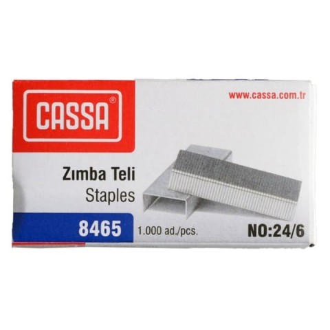 Cassa 24/6 Zımba Teli 1000'li Beyaz / 8465 (1 Kutu)