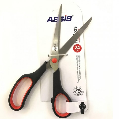 Cassa Assis Büro Makası 24 Cm Siyah-Kırmızı / A-5385