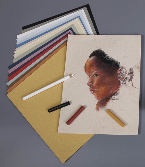 Clairefontaine Ingres 24x30cm 130gr 25yp Spiralli Pastel Blok / 96587