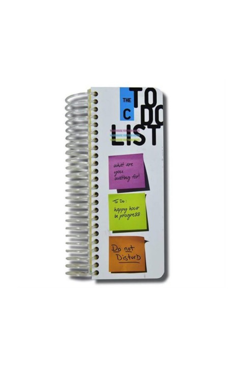 Container Notebook 8x21cm Spiralli Çizgili Sert Kapak To Do List - Small