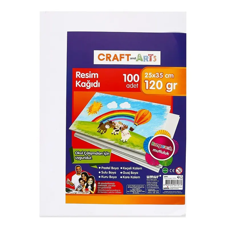Craft And Arts 25x35cm 100'lü Resim Kağıdı / UC2535-100