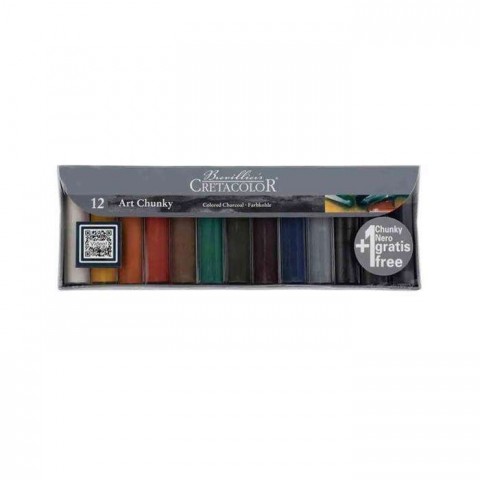 Cretacolor Art Chunky Chorcoal Colored 12+1 Kömür Çubuk Seti / 49799