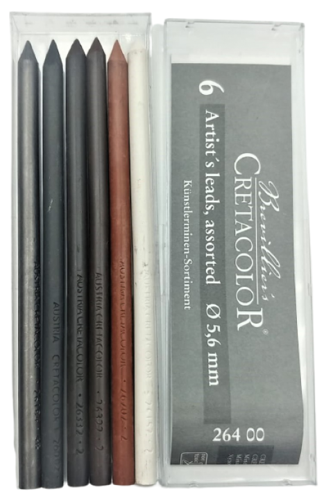 Cretacolor Artisit's Lead 5.6mm 6'lı Karışık Renk Portmin Kalem Ucu / 26400