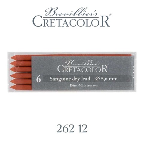 Cretacolor Lead 5.6mm Portmin Kalem Ucu 6'lı Sanguine Dry / 26212