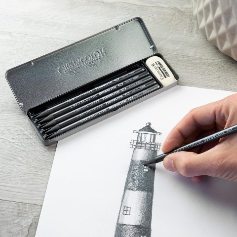 Cretacolor Monolith Graphite Ağaçsız Eskiz Çizim Kalemi Seti 7'li Metal Kutu / 20426 Cretacolor Monolith Graphite Ağaçsız Eskiz Çizim Kalemi Seti 7'li Metal Kutu / 20426