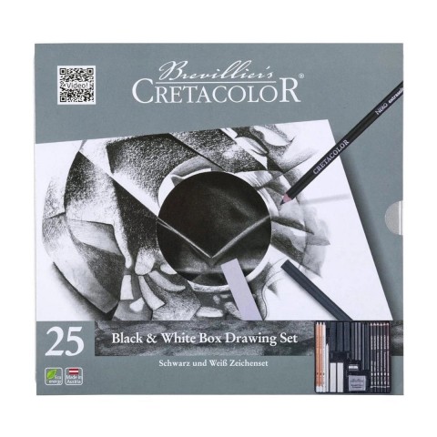 Cretacolor Silver Box Premium Eskiz Seti Metal Kutu 15 Parça 40018