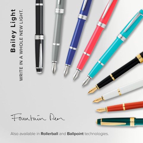 Cross Bailey Light Dolma Kalem Siyah Altın, M Uç / AT0746-9MF