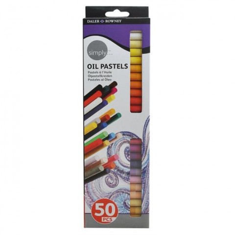 Daler Rowney Simply 50 Renk Yağlı Pastel Boya Seti / D 157 500 050