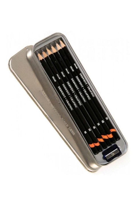 Derwent Graphic Set 6'lı Dereceli Kurşun Kalem Çizim Seti Teneke kutu/ 0700835