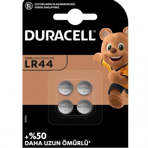 Duracel Lityum Düğme Pil LR44/ 3V 4lü