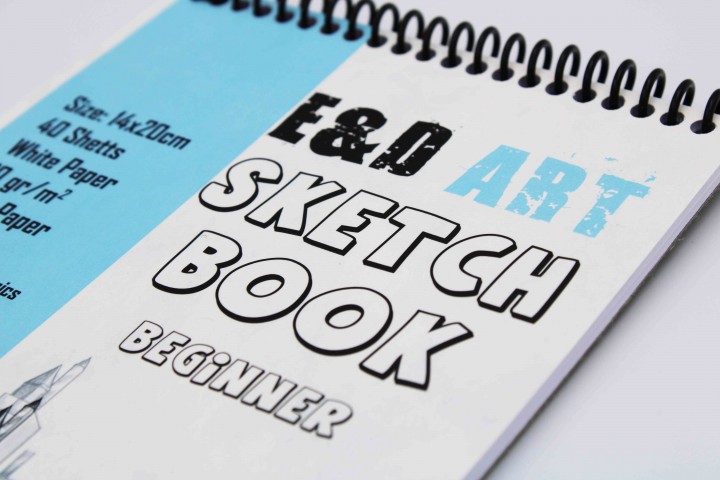 E&D Art Sketch Book Beginner 14x20cm 40yp 80gr Eskiz Çizim Defteri Üstten Spiralli / ed.52976