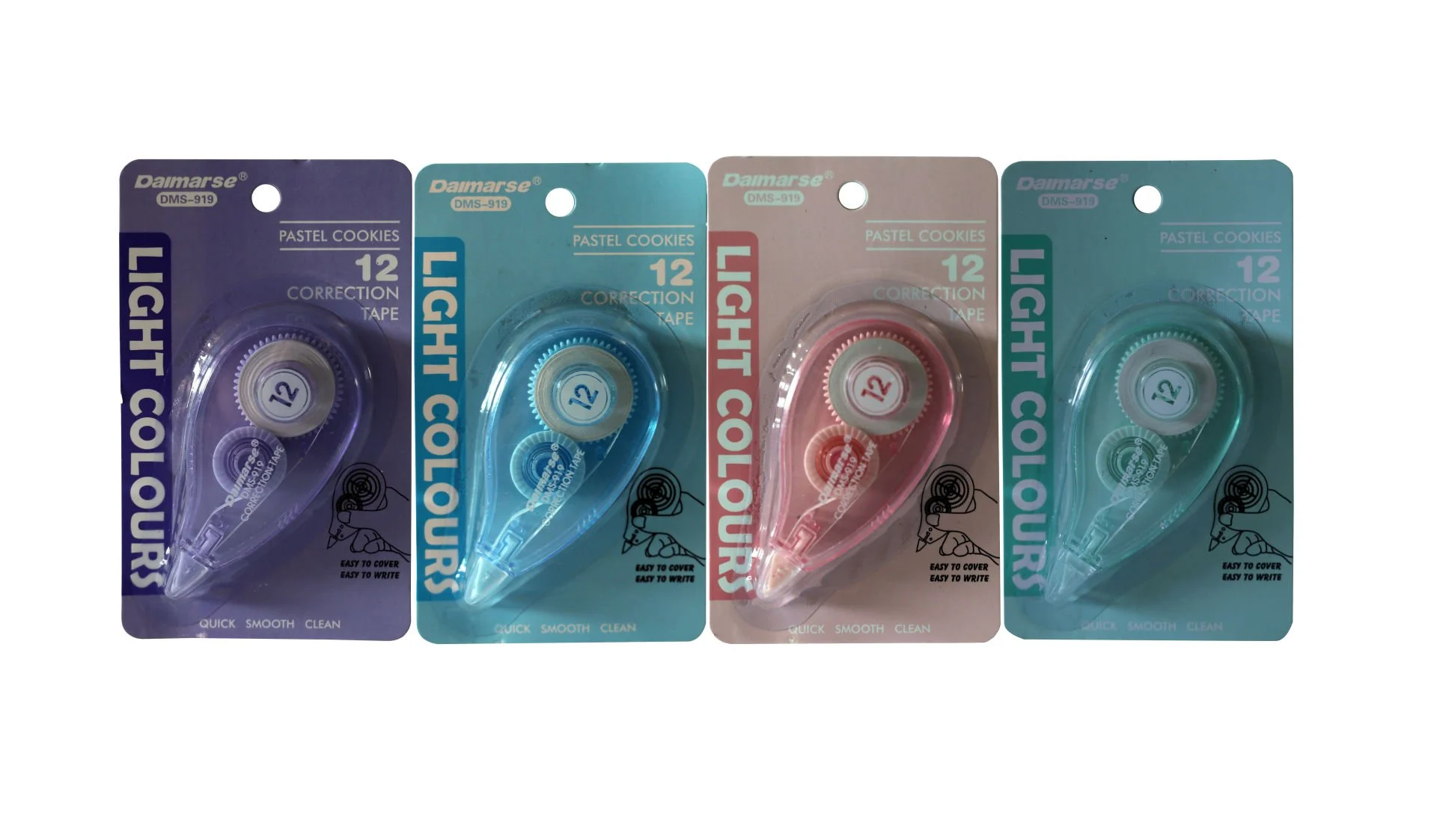 E&D Ofis Daimarse Light Colors 5mmx12mt Şerit Daksil Pastel Renkler - 1 Adet /