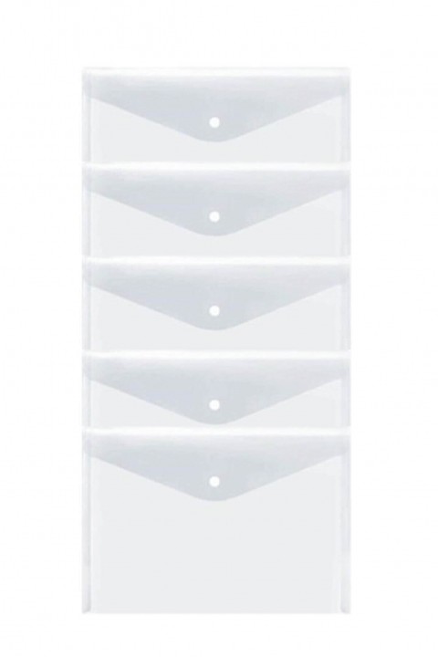 E&D Ofis Eco Çıtçıtlı Şeffaf Zarf Dosya 5 Adet