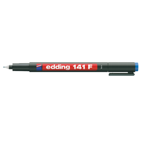 Edding 141 F Permanent Asetat Kalemi Mavi