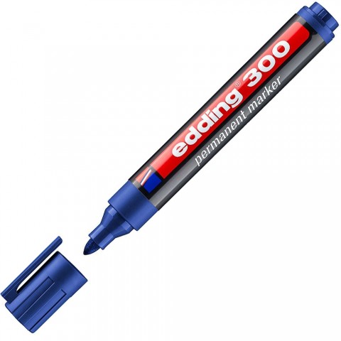 Edding 300 Permanent Marker Tuvarlak Uçlu Mavi