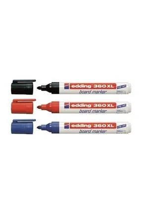 Edding 360 XL Doldurulabilir Tahta Kalemi 3'lü Set (Kırmızı - Mavi - Siyah)