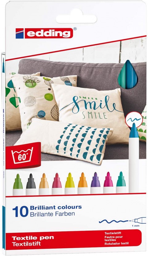 Edding 4600 10'lu Kumaş Kalemi Set - Fun