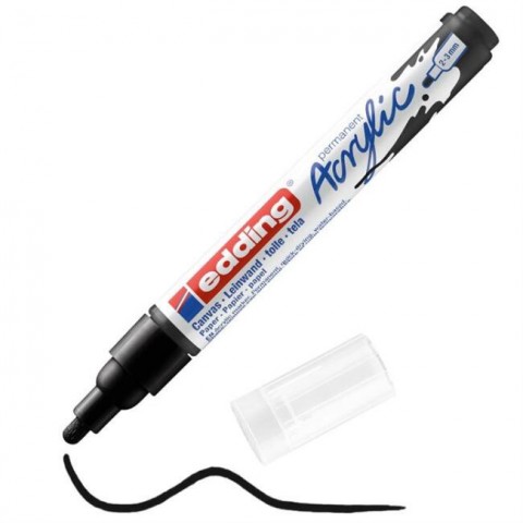 Edding 5100 Acrylic 2-3mm Akrilik Markör Kalem Black / 901