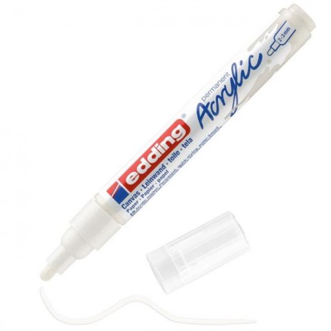 Edding 5100 Acrylic 2-3mm Akrilik Markör Kalem Traffic White / 922