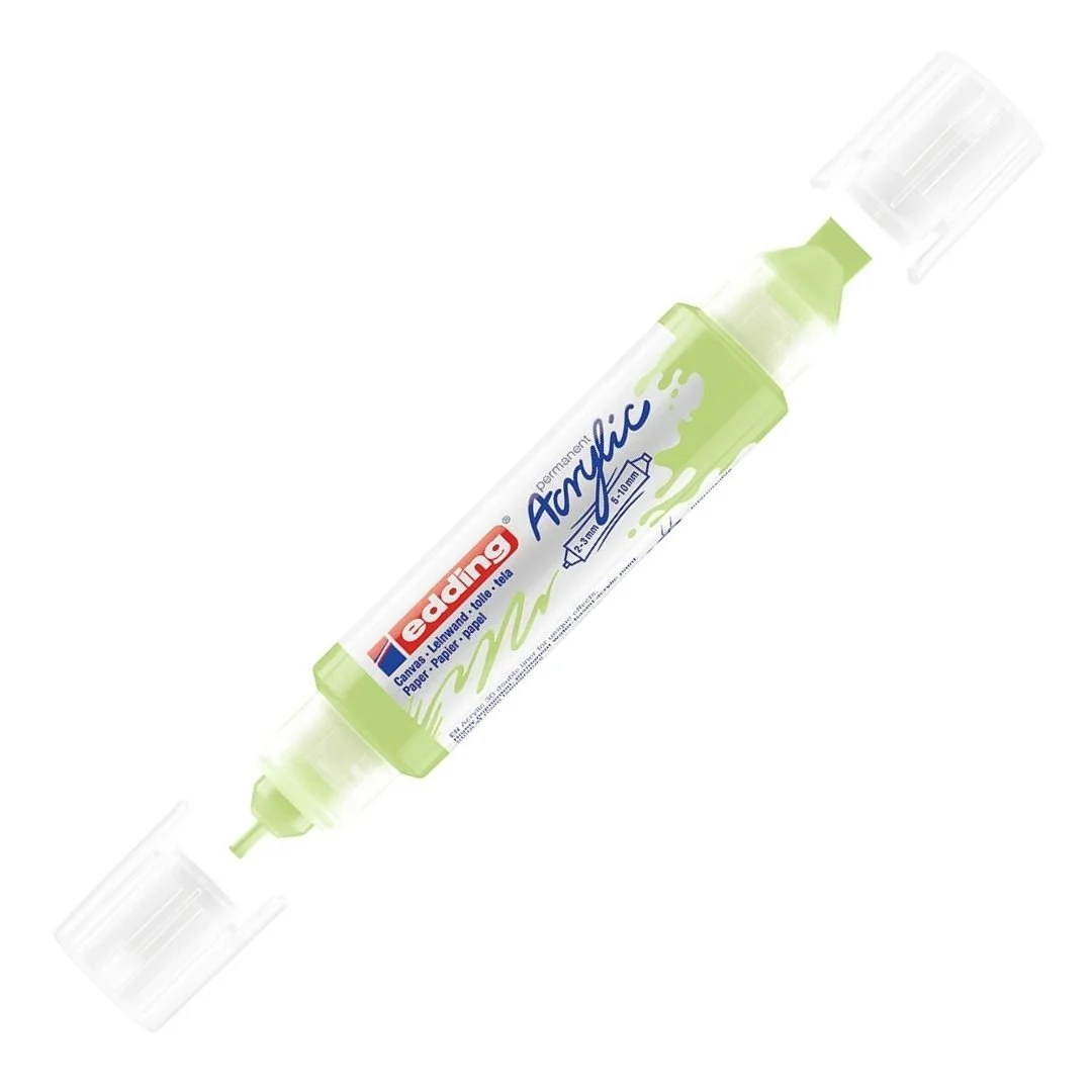 Edding 5400 Çift Taraflı Akrilik Markör Kesik Uç Pastel Yeşil