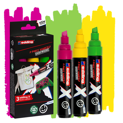 Edding 6900 X Multi Marker 2-10mm Kesik Uç 3'lü Set - Candy / 4-6900-3-3