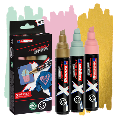 Edding 6900 X Multi Marker 2-10mm Kesik Uç 3'lü Set - Pastel / 4-6900-3-2
