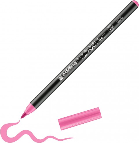Edding Porcelain Brush Pen Porselen Kalemi Pembe / 009