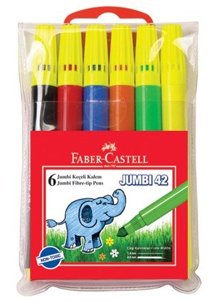 Faber Castel Jumbo 6 Renkli Keçeli Kalem