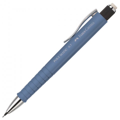 Faber Castell 0.7mm Polymatic Plastik Mekanik Kurşun Kalem + Uç Mavi