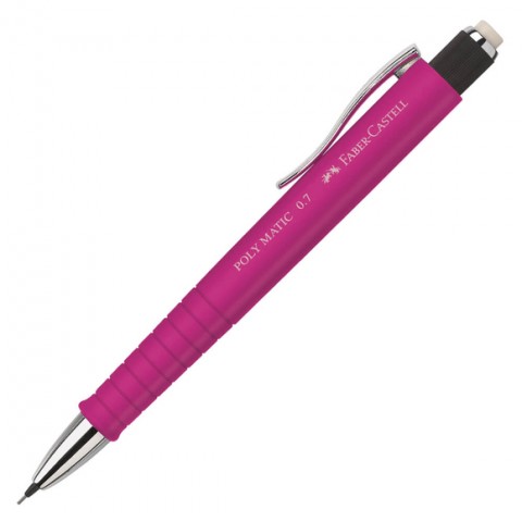 Faber Castell 0.7mm Polymatic Plastik Mekanik Kurşun Kalem + Uç Pembe