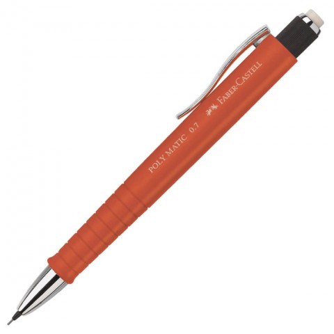 Faber Castell 0.7mm Polymatic Plastik Mekanik Kurşun Kalem + Uç Turuncu