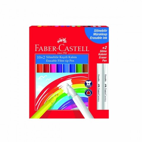 Faber Castell 10+2 Silinebilir Keçeli Boya Kalemi /