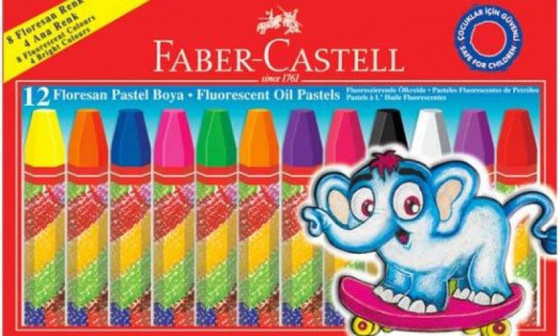 Faber Castell 12 Renk Floresan Pastel Boya