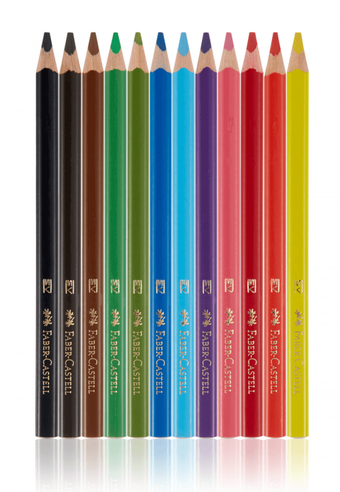 Faber Castell 12 Renk Jumbo Üçgen Tam Boy Kuru Boya Kalemi / 5171116615 Faber Castell 12 Renk Jumbo Üçgen Tam Boy Kuru Boya Kalemi / 5171116615