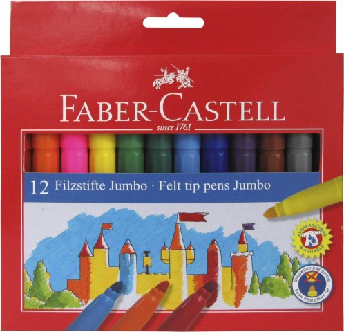 Faber Castell 12'li Jumbo Keçeli Boya Kalemi