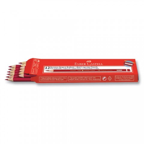 Faber Castell 12'li Kırmızı Kopya Kurşun Kalem