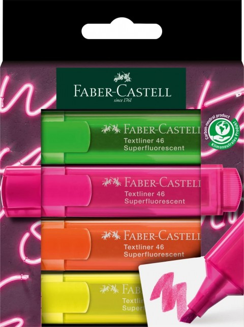 Faber Castell 1546 4'lü Gen-Z Fosforlu Kalem Seti / 254600