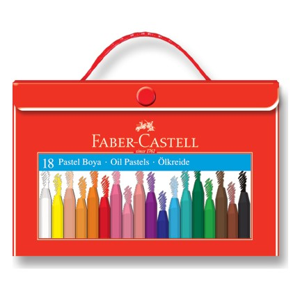 Faber Castell 18 Renk Plastik Çantalı Tutuculu Pastel Boya