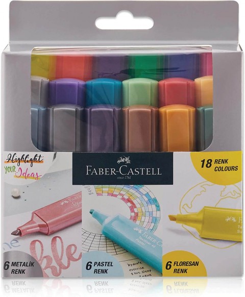 Faber Castell 18'li Fosforlu Kalem Seti / 5030000003