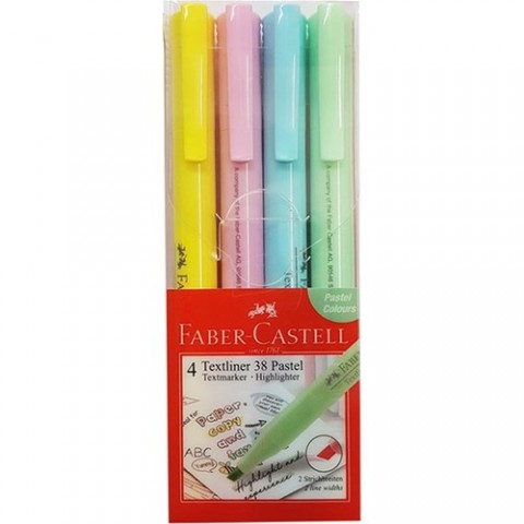Faber Castell 38 Kalem Tipi 4'lü Fosforlu Kalem Seti