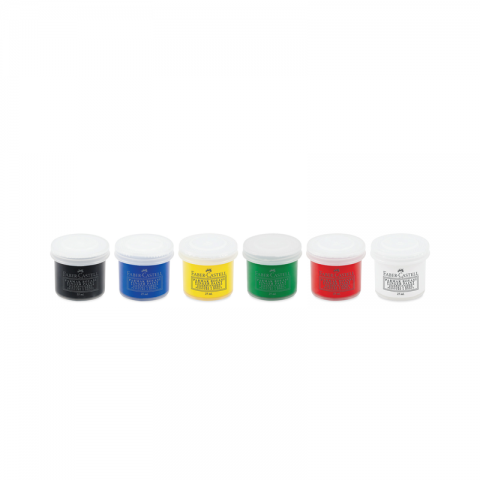 Faber Castell 6x25ml Şişe Parmak Boya / 5170160402000